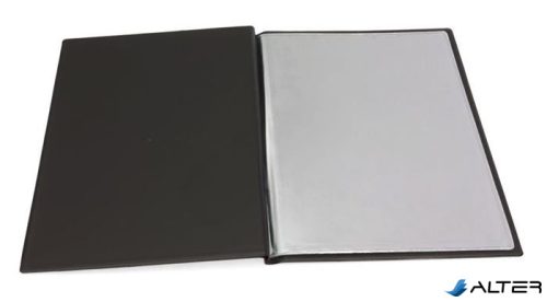 Étlaptartó, A4, bőrhatású, PANTA PLAST 'Keretes Menu', sötétbarna-barna