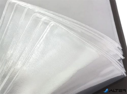 Étlaptartó, A4, bőrhatású, PANTA PLAST 'Keretes Menu', sötétbarna-barna