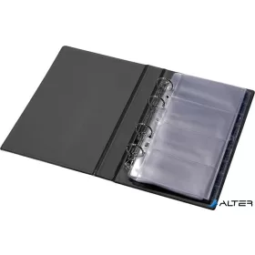 Névjegytartó, 200 db-os, gyűrűs, PANTA PLAST, fekete