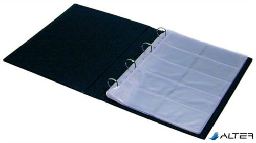 Névjegytartó, 400 db-os, gyűrűs, PANTA PLAST, fekete