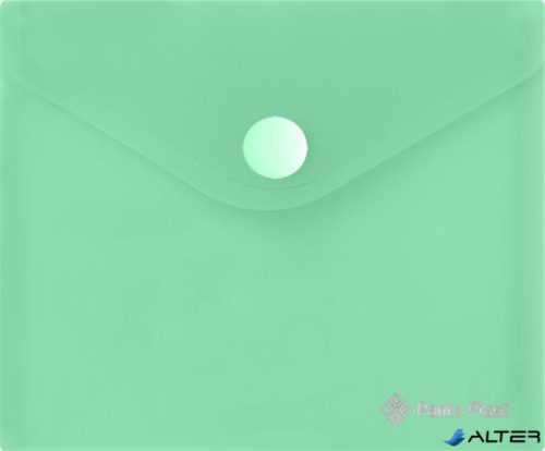 Irattartó tasak, A6, PP, patentos, 160 mikron, PANTA PLAST, pasztellzöld