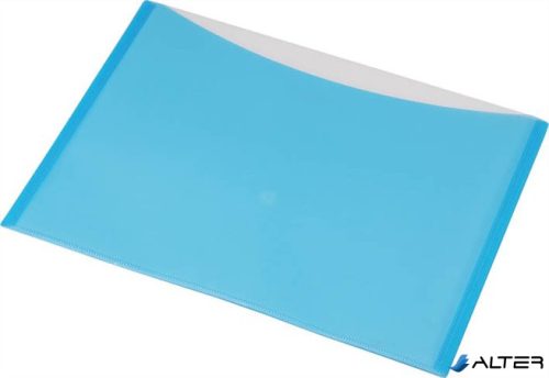 Irattartó tasak, A4, PP, patentos, két zsebes, 200 mikron, PANTA PLAST, kék