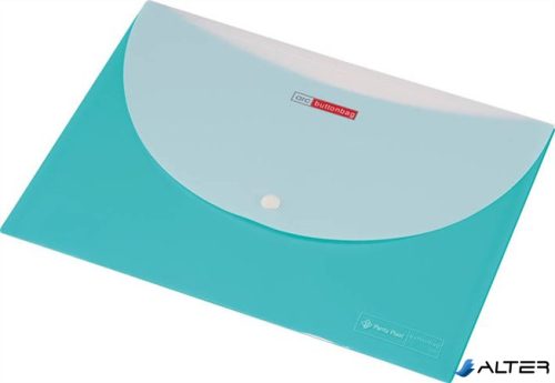 Irattartó tasak, A4, PP, patentos, két zsebes, 200 mikron, PANTA PLAST, zöld