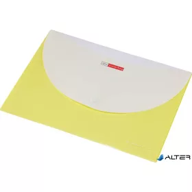   Irattartó tasak, A4, PP, patentos, két zsebes, 200 mikron, PANTA PLAST, sárga