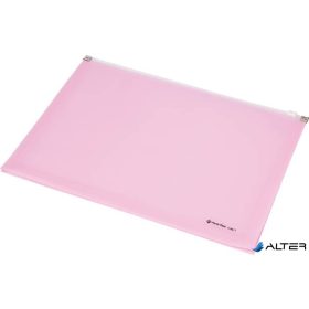   Irattartó tasak, A4, PP, cipzáras, talpas, PANTA PLAST, pasztell rózsaszín
