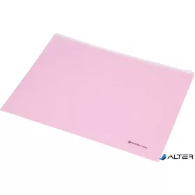   Irattartó tasak, A4, PP, cipzáras, PANTA PLAST, pasztell rózsaszín