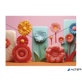   Irattartó tasak, A4 PP, patentos, 180 mikron, PANTA PLAST 'Modern Flowers'