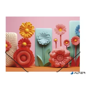   Gumis mappa, 15 mm, PP, A4, PANTA PLAST, "Modern Flowers"