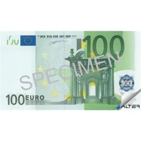   Jegyzettömb, 70 lap, 110x61,5 mm, PANTA PLAST "100 Euro"