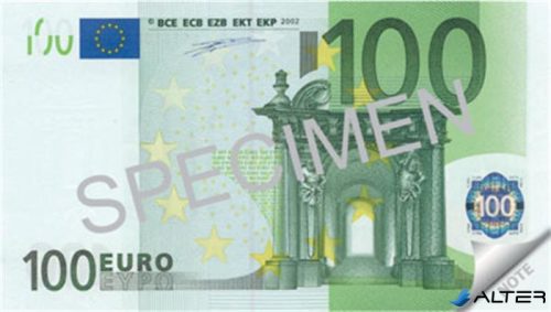 Jegyzettömb, 70 lap, 110x61,5 mm, PANTA PLAST '100 Euro'