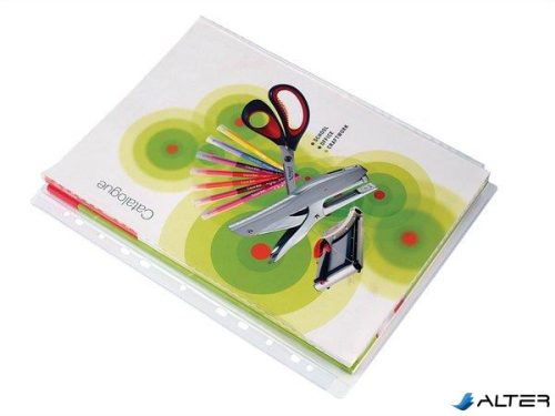 Katalógustartó genotherm, lefűzhető, A4, 150 mikron, víztiszta, 20mm, VICTORIA OFFICE
