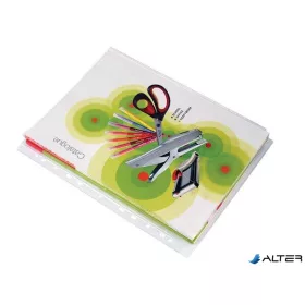   Katalógustartó genotherm, lefűzhető, A4, 100 mikron, víztiszta, 20mm, VICTORIA OFFICE