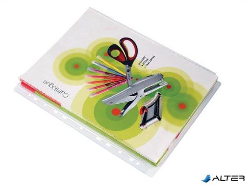 Katalógustartó genotherm, lefűzhető, A4, 100 mikron, víztiszta, 20mm, VICTORIA OFFICE