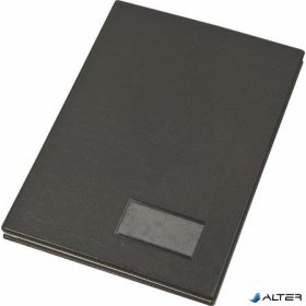   Aláírókönyv, A4, 20 részes, karton, műbőr hatású borító, VICTORIA OFFICE, fekete