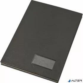   Aláírókönyv, A4, 20 részes, karton, műbőr hatású borító, VICTORIA OFFICE, fekete