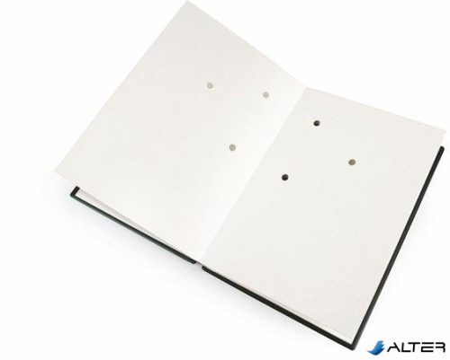 Aláírókönyv, A4, 20 részes, karton, műbőr hatású borító, VICTORIA OFFICE, fekete