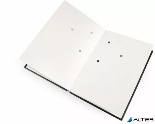 Aláírókönyv, A4, 20 részes, karton, műbőr hatású borító, VICTORIA OFFICE, fekete