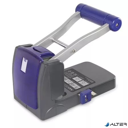 Lyukasztó, nagyteljesítményű, négylyukú, 100 lap, könnyített lyukasztás, RAPESCO "ECO P1100", szürke