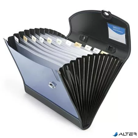 Harmonikamappa, A4+, PP, 13 rekeszes, RAPESCO, kék