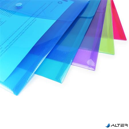 Irattartó tasak, A5, patentos, RAPESCO "Eco", áttetsző vegyes színek