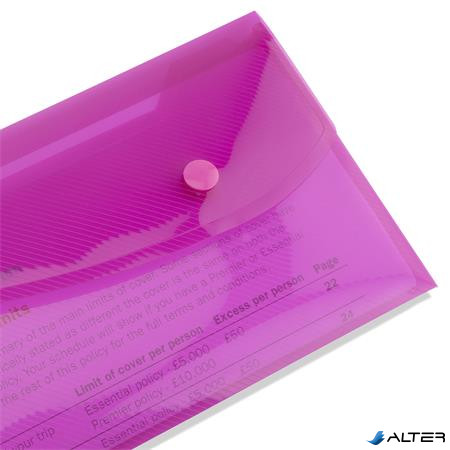 Irattartó tasak, DL, patentos, RAPESCO "Eco", áttetsző vegyes színek