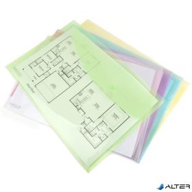 Irattartó tasak, A3, PP, patentos, RAPESCO, vegyes színek