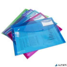   Irattartó tasak, A4+, patentos, RAPESCO "Eco", áttetsző vegyes színek