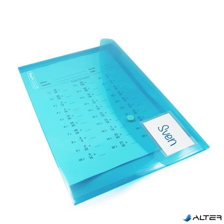 Irattartó tasak, A4+, patentos, RAPESCO "Eco", áttetsző vegyes színek