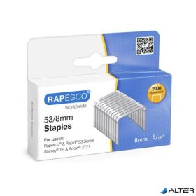 Tűzőkapocs, 53/8, horganyzott, RAPESCO