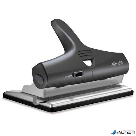 Lyukasztó, állítható lyukszámú, 32 lap, RAPESCO "Heavy Duty", fekete-szürke