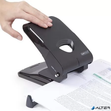 Lyukasztó, kétlyukú, 50 lap, könnyített lyukasztás, RAPESCO "X5", fekete