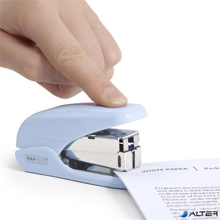 Tűzőgép, 24/6, 26/6, 20 lap, könnyített tűzés, RAPESCO 'X5-Mini Less Effort', világoskék