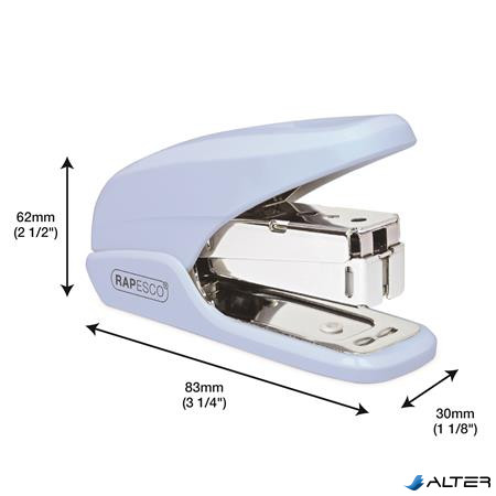 Tűzőgép, 24/6, 26/6, 20 lap, könnyített tűzés, RAPESCO 'X5-Mini Less Effort', világoskék