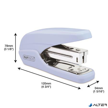 Tűzőgép, 24/6, 26/6, 25 lap, könnyített tűzés, RAPESCO 'X5 Less Effort', világoskék