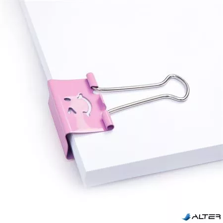 Bindercsipesz, 19 mm, 'Fun', RAPESCO, világos rózsaszín