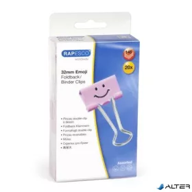   Bindercsipesz, 32 mm, "Fun", RAPESCO, világos rózsaszín