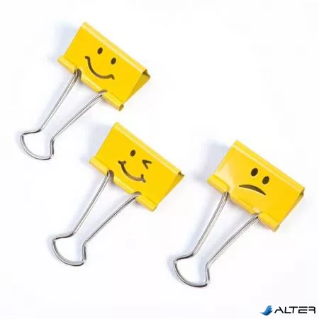 Bindercsipesz, 32 mm, 'Fun', RAPESCO, sárga