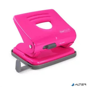   Lyukasztó, kétlyukú, 25 lap, fém, RAPESCO "825", pink
