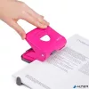 Lyukasztó, kétlyukú, 25 lap, fém, RAPESCO "825", pink