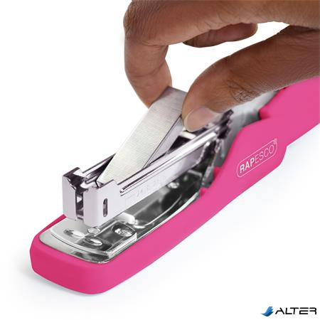 Tűzőgép, 24/6, 26/6, 25 lap, könnyített tűzés, RAPESCO 'X5 Less Effort', pink