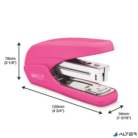 Tűzőgép, 24/6, 26/6, 25 lap, könnyített tűzés, RAPESCO 'X5 Less Effort', pink