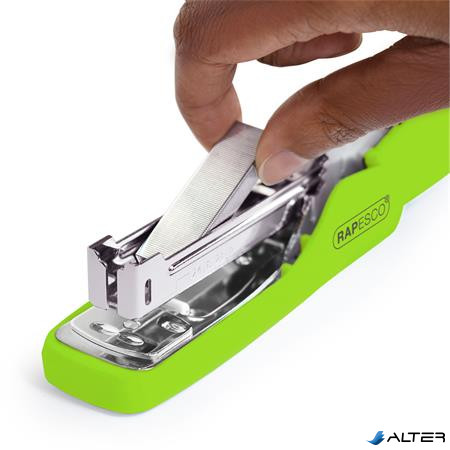 Tűzőgép, 24/6, 26/6, 25 lap, könnyített tűzés, RAPESCO "X5 Less Effort", zöld