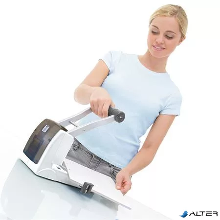 Lyukasztó, nagyteljesítményű, kétlyukú, 150 lap, könnyített lyukasztás, RAPESCO "ECO P2200", fehér