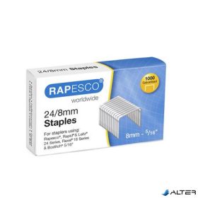 Tűzőkapocs, 24/8, horganyzott, RAPESCO