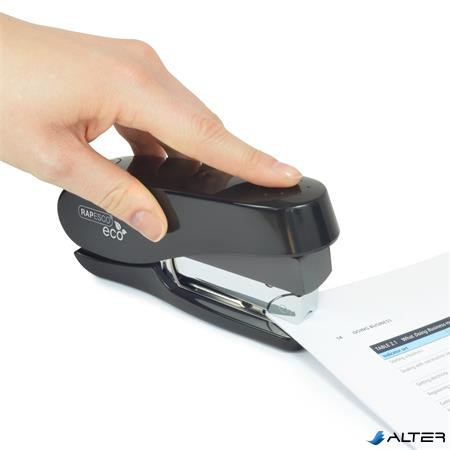 Tűzőgép, 24/6-8, 26/6-8, 50 lap, könnyített tűzés, antibakteriális, RAPESCO " ECO Luna Less Effort", fekete