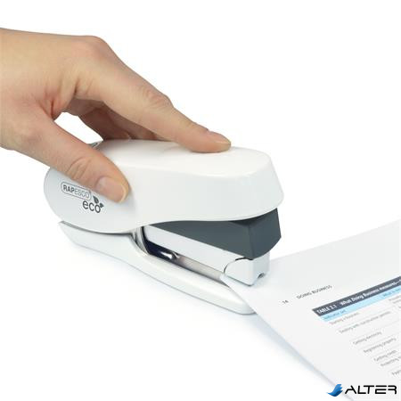 Tűzőgép, 24/6-8, 26/6-8, 50 lap, könnyített tűzés, antibakteriális, RAPESCO " ECO Luna Less Effort", fehér