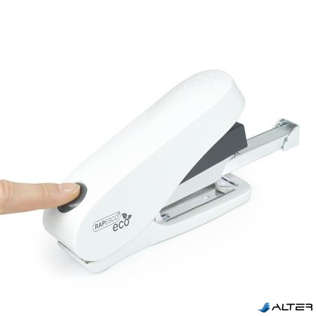 Tűzőgép, 24/6-8, 26/6-8, 50 lap, könnyített tűzés, antibakteriális, RAPESCO " ECO Luna Less Effort", fehér