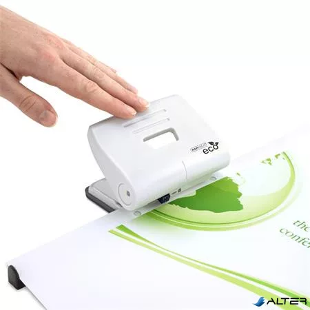 Lyukasztó, kétlyukú, 22 lap, RAPESCO "ECO", fehér