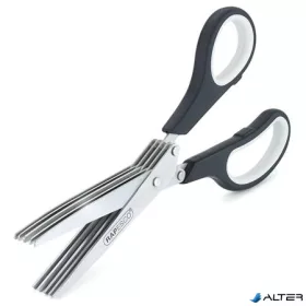   Olló, konyhai, 20 cm, fűszer és papíraprító, 5 penge, RAPESCO