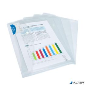   Irattartó tasak, A4+, patentos, RAPESCO "Eco", áttetsző